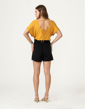 Short Sarja Clochard - Preto
