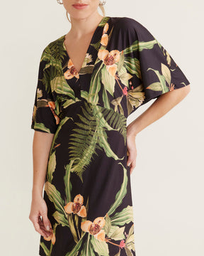 Vestido Curto Estampado Florence - Preto