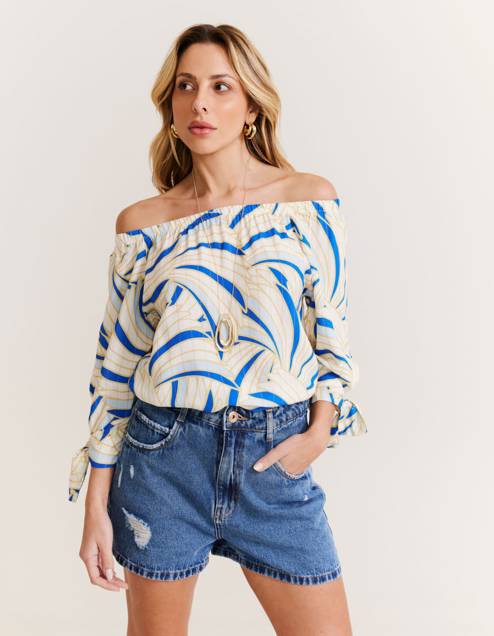 Short Jeans Rasgos - Denim Escuro