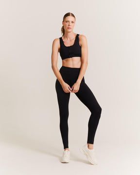 Legging Detalhe Zíper Perna - Preto