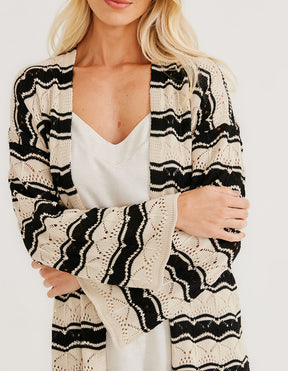 Kimono Tricot Grafismos - Areia