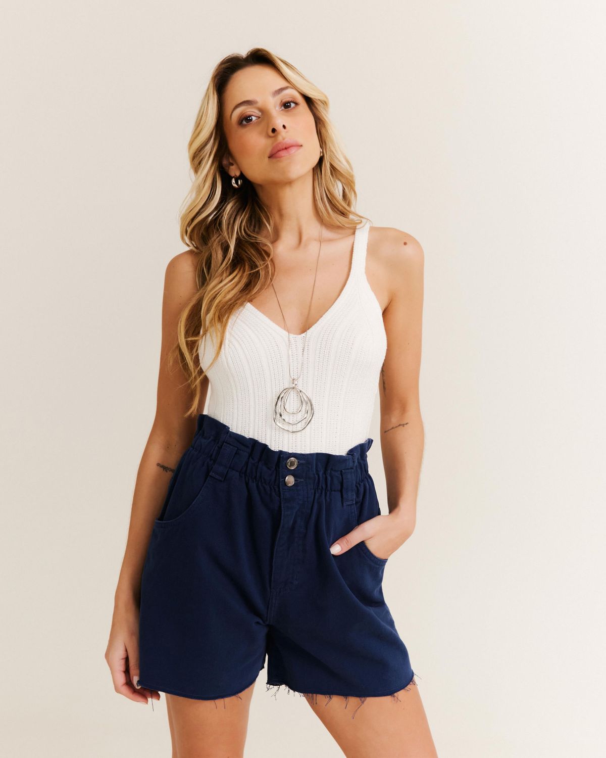 Short Sarja Clochard - Azul Marinho