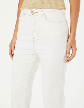 Calça Flare White Jeans - Off White