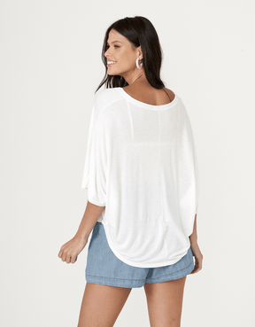 Blusa Ampla Basic - Off White