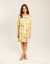 Vestido Curto Estampado Nina - Verde Lima