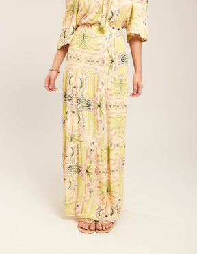Saia Longa Estampada Nina - Verde Lima