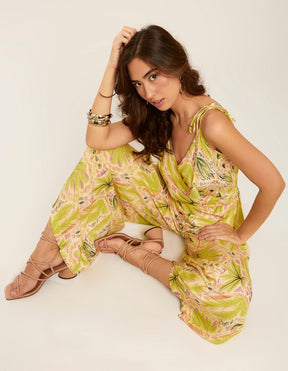 Macacão Estampado Nina - Verde Lima