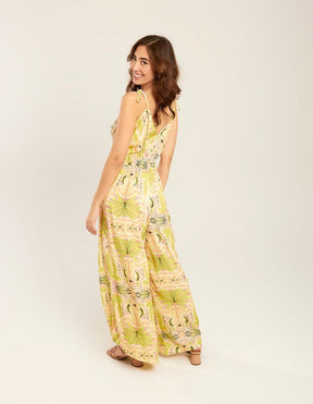 Macacão Estampado Nina - Verde Lima