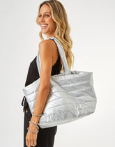Bolsa Matelasse Metalizada - Prata
