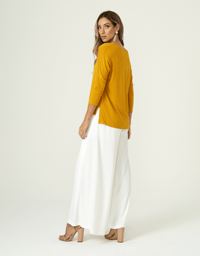 Blusa Manga 7/8 Colors - Mostarda