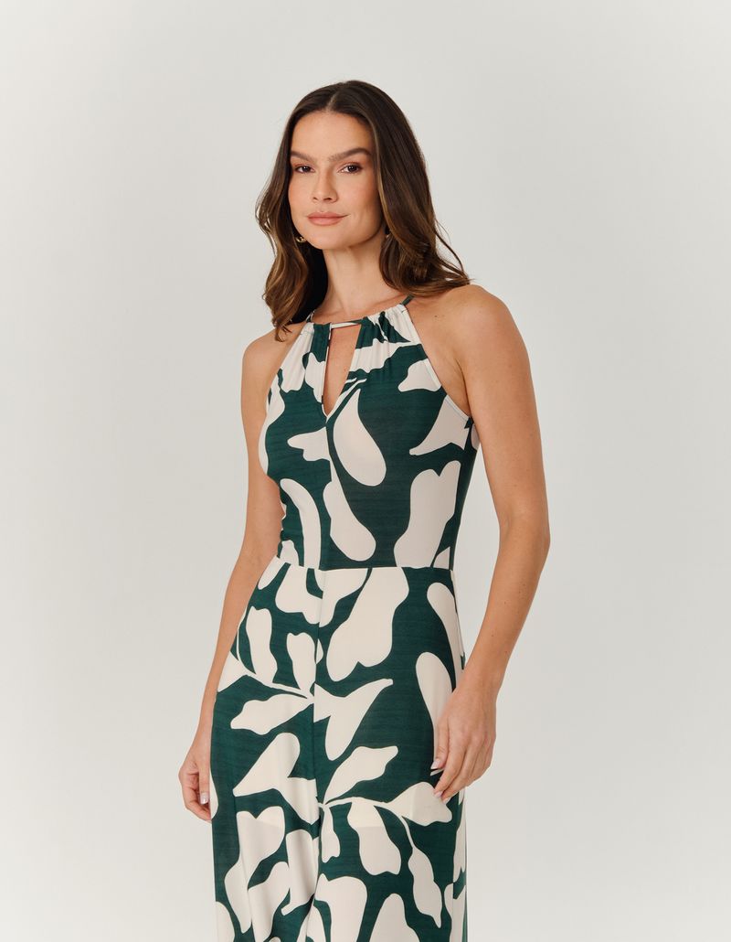 Macacao Estampado Matisse - Verde Garrafa