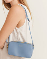 Bolsa Couro Câmera Bag Basic - Azul Jeans