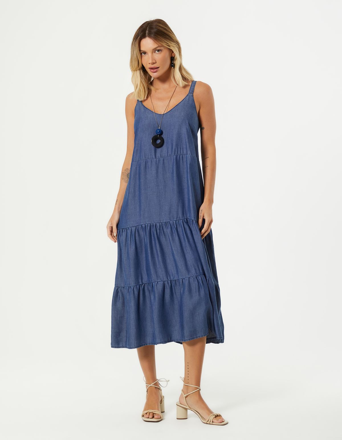 Vestido Jeans Marias - Denim Medio