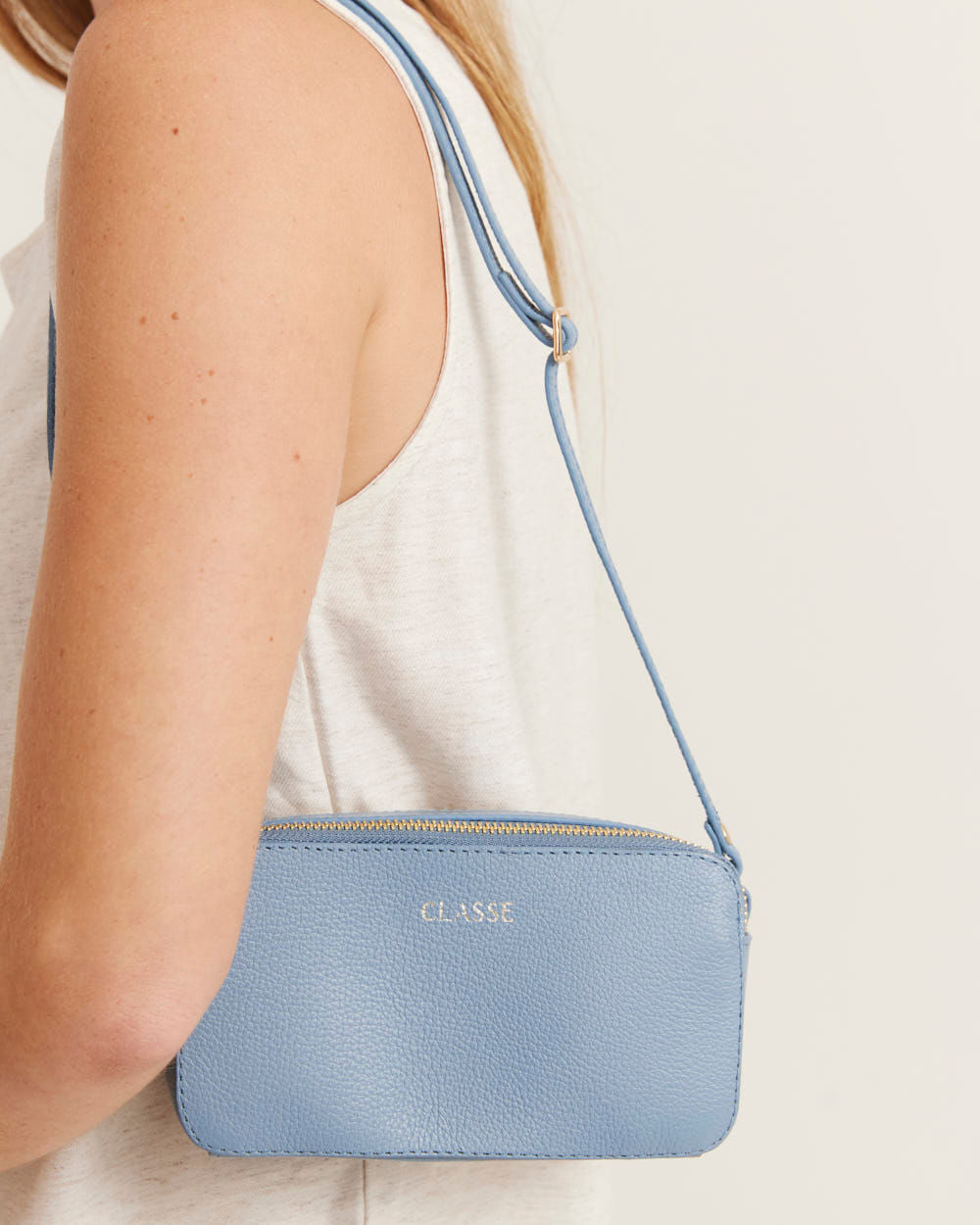 Bolsa Couro Câmera Bag Basic - Azul Jeans