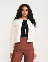 Jaqueta White Denim - Off White