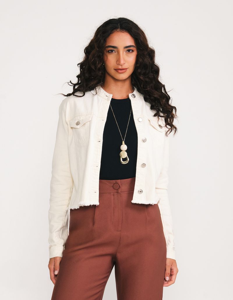 Jaqueta White Denim - Off White