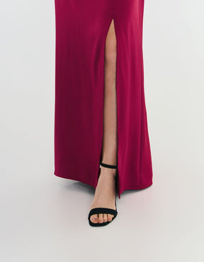 Vestido Longo Corset - Rosa Framboesa
