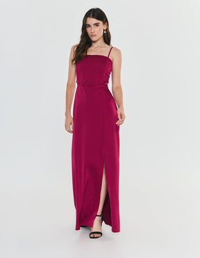 Vestido Longo Corset - Rosa Framboesa