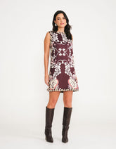 Vestido Curto Estampado Bianca - Marrom