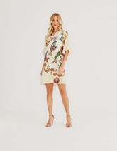 Vestido Curto Estampado Bia - Areia