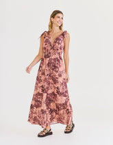 Vestido Longo Estampado Marie Rose - Rose