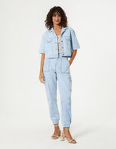 Calca Jogging Cargo - Denim Claro