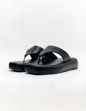 Sandalia Flat Dedo - Preto