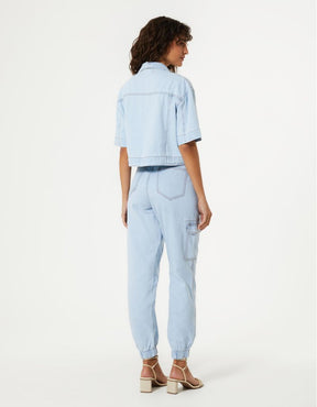 Calca Jogging Cargo - Denim Claro