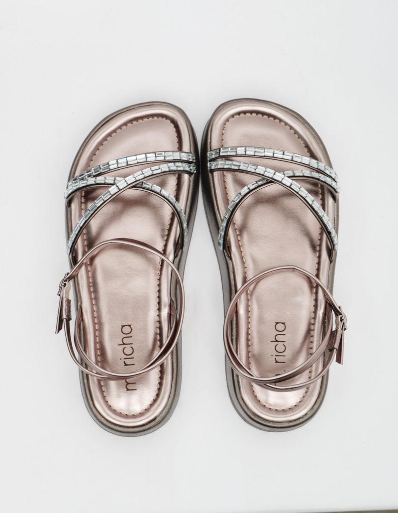 Flatform Multi Tiras Espelhadas - Prata Velho
