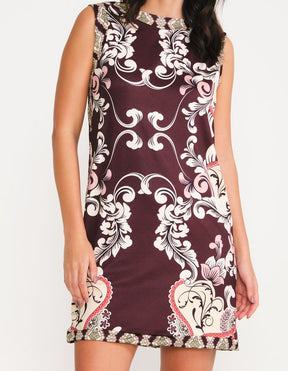Vestido Curto Estampado Bianca - Marrom