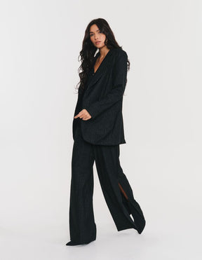 Blazer Risca de Giz - Preto