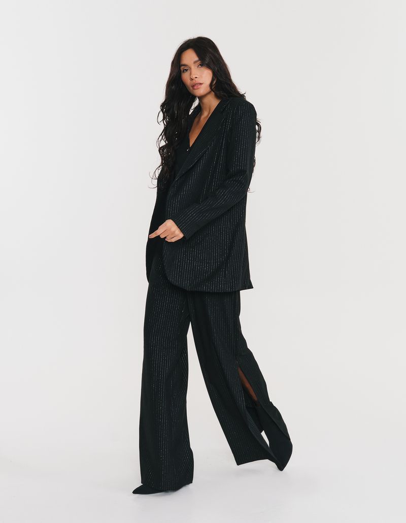 Blazer Risca de Giz - Preto