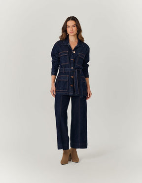 Jaqueta Jeans Basica Gola Removivel - Jeans
