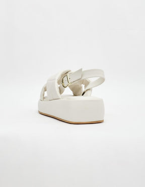 Sandalia Flat Matelasse - Off White