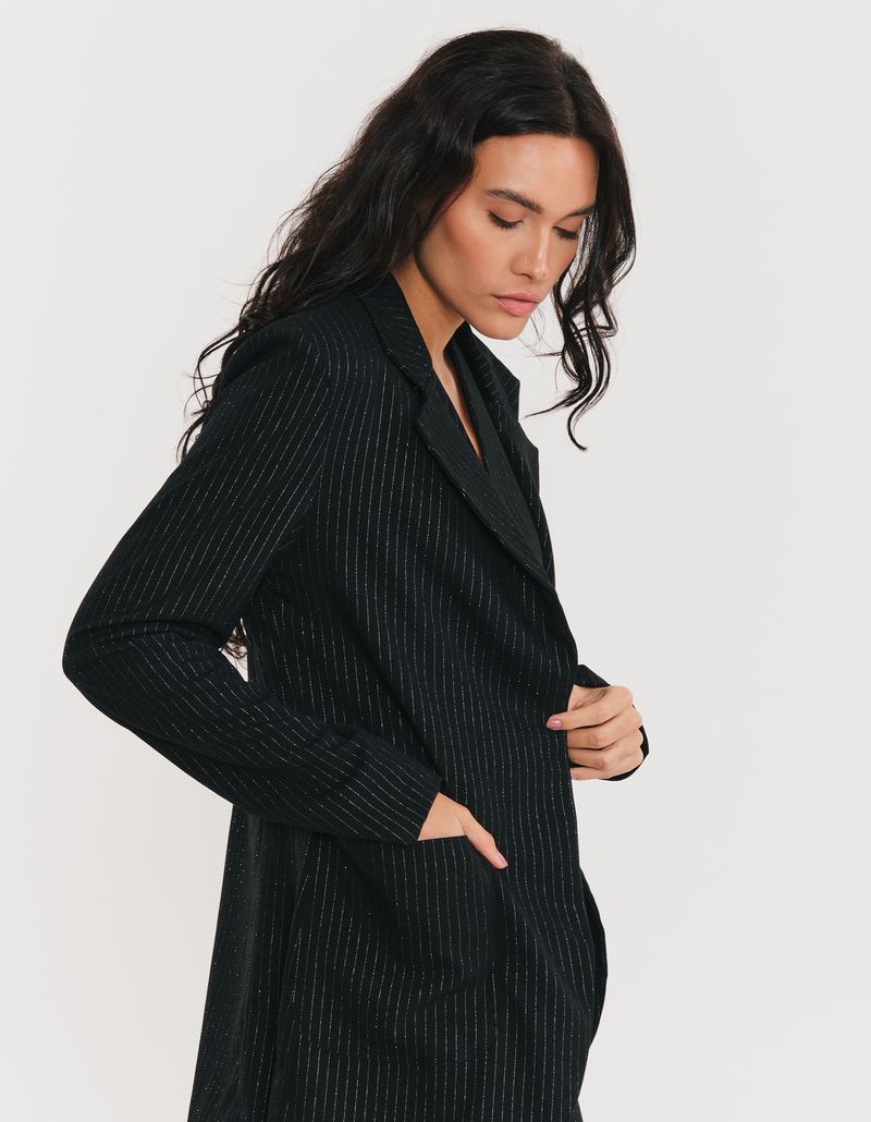 Blazer Risca de Giz - Preto