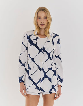 conjunto Estampado Tie Dye Blue - Off White