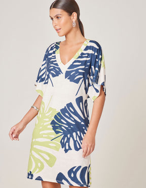 Vestido Curto Estampado Gleyci - Areia