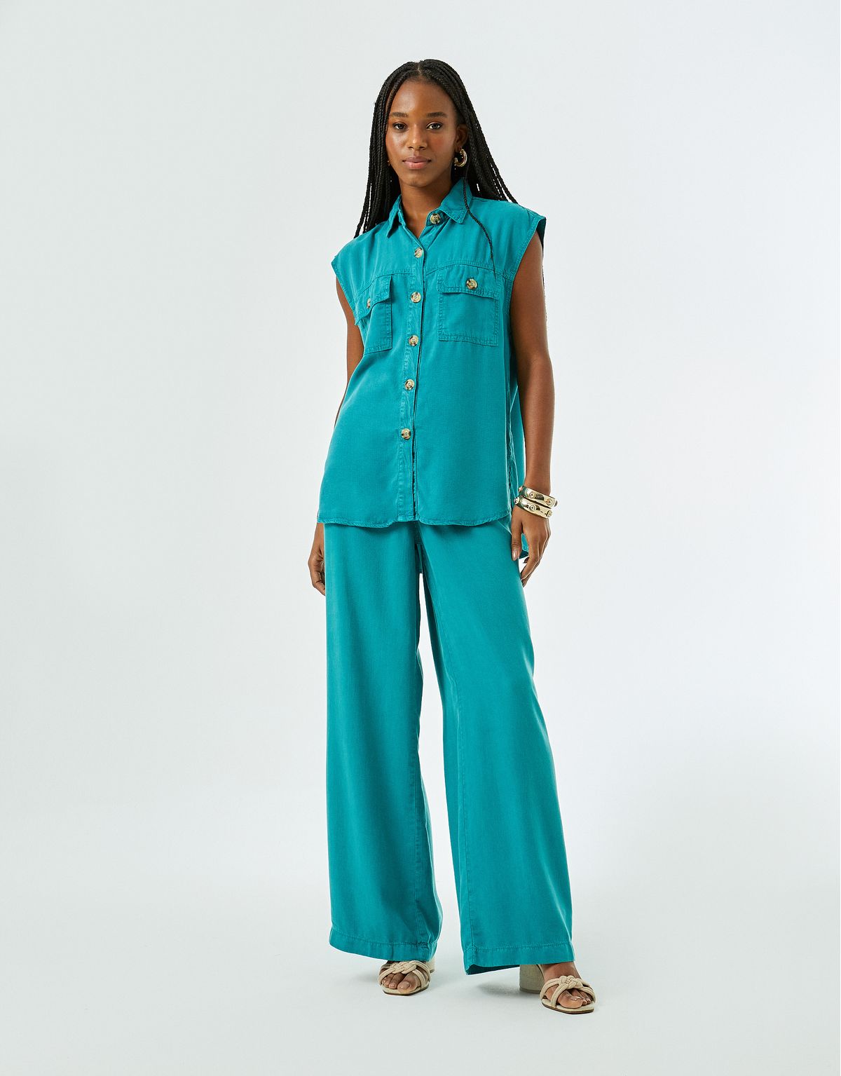 Camisa Bolsos Stone - Deep Lake