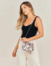 Bolsa Detalhe Strass - Prata Velho