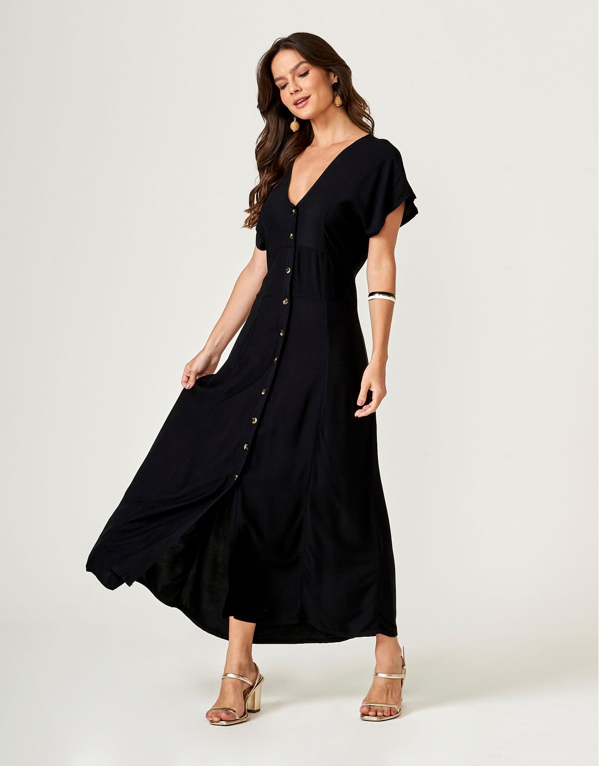 Vestido Analu New Longo - Preto