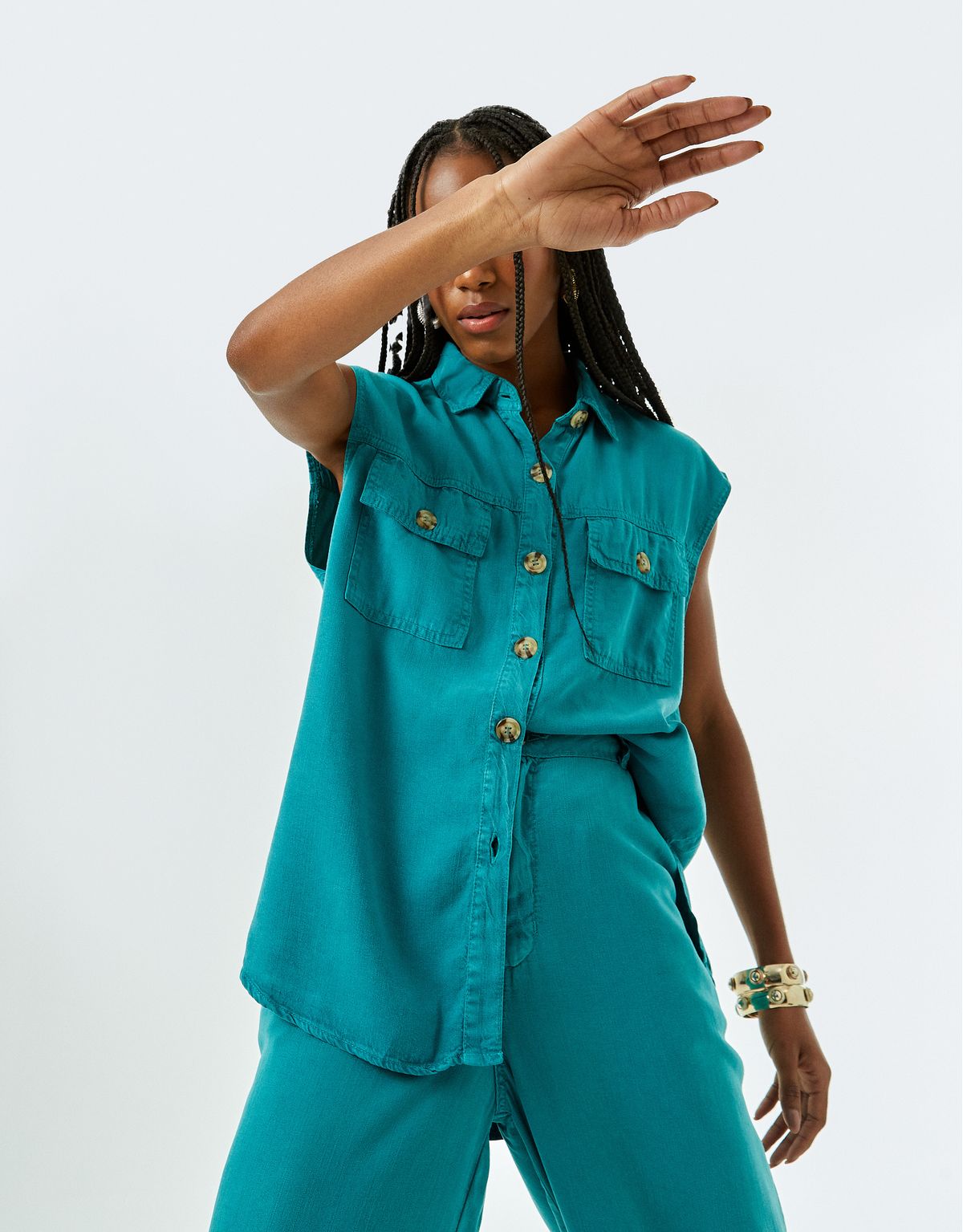 Camisa Bolsos Stone - Deep Lake