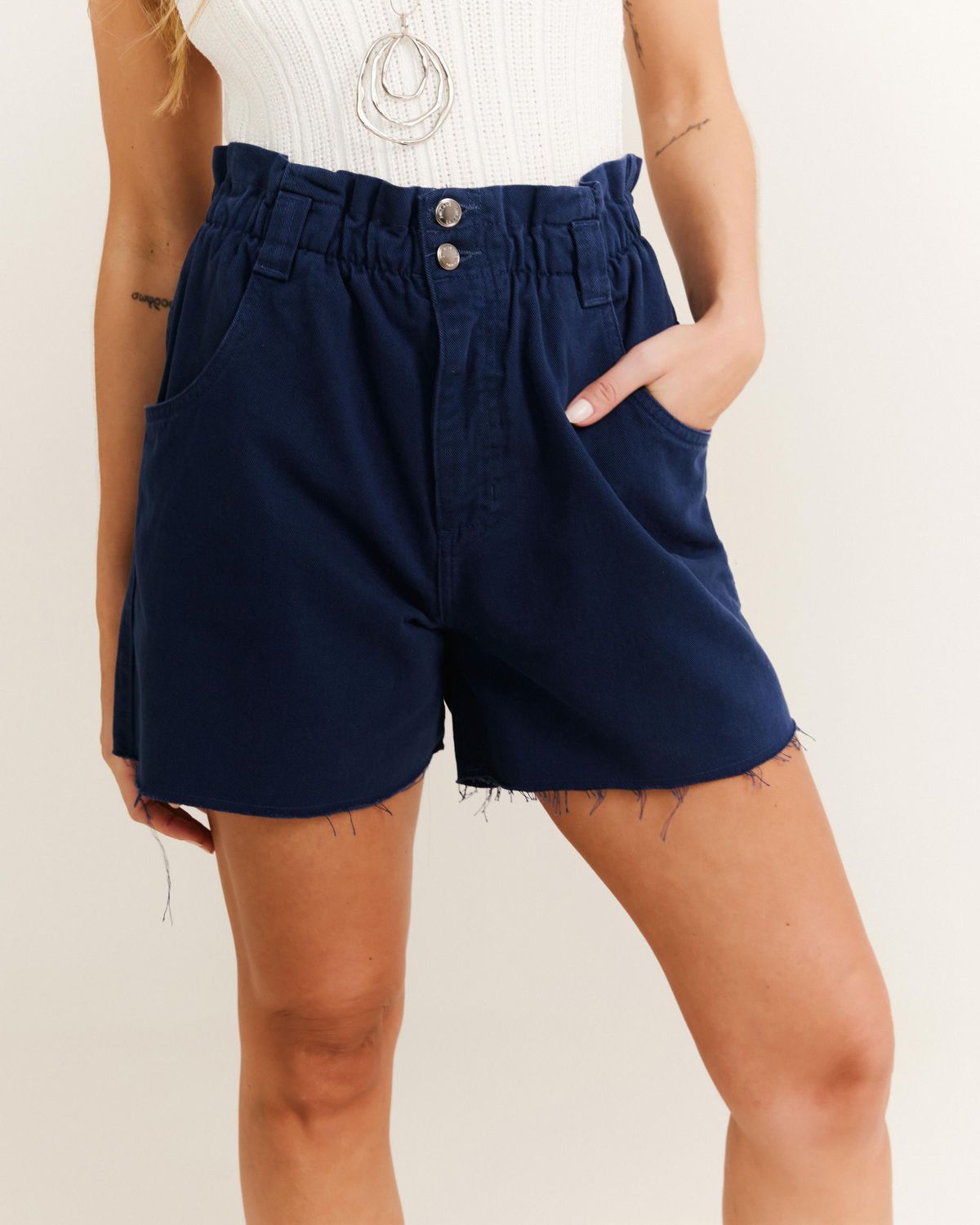 Short Sarja Clochard - Azul Marinho